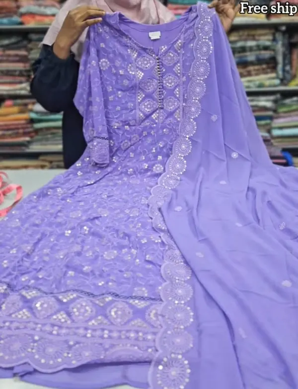 Kurti With Shawl | KS934
